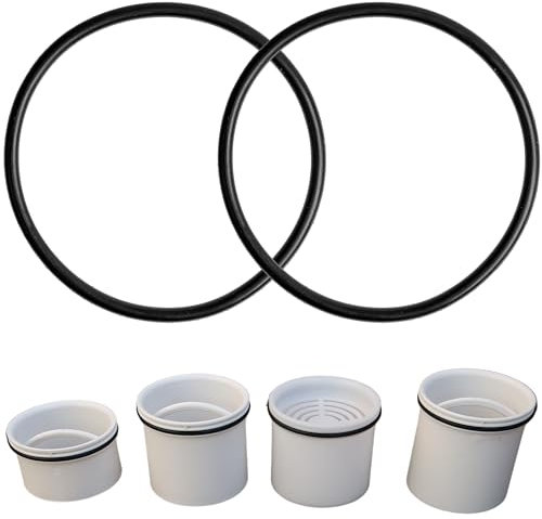 Ersatz Tauchrohr Dichtung, 2 Stück, kompatibel mit Viega Tempoplex Tauch Rohr Modell 6961.99 Artikel 585 982 für Baureihe ab 2006, AD 64 mm ID 57 mm Dicke 3 mm, Duschablauf Dichtungsring, Dichtring