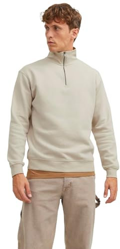 JACK & JONES Herren Stehkragen Pullover JJEBRADLEY - Relaxed Fit S M L XL XXL, Größe:XXL, Farbe:Moonbeam 12250747