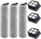 Asdazrxy Ricambi per Tineco Floor One S3 iFloor 3 Aspirapolvere Lavapavimenti Cordless Senza Fili, 3 Filtri di Ricambio, 3 Spazzole a Rullo, Accessori per Aspirapolvere a Umido e a Secco Tineco