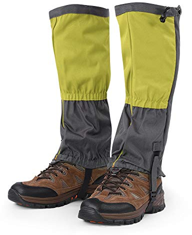 Wakects 1 Paar Schneegamaschen Wandergamaschen, Gamaschen Schnee, Bein Gaiters Gamaschen, wasserdicht Klettern Gamaschen, Wandern Jagd Radsport (Grün)