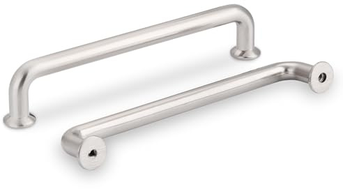 SYZOW 6 Stück Möbelgriffe Gebürsteter Nickel 128mm Lochabstand Schubladen Griffe für Küchenschränke Schrankgriffe Schubladengriffe Türgriffe für Küchenschränke Kleiderschrank