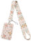 Juanooo Cordon d'identification en forme de fleur avec porte-cartes - Cordon tour de cou à motif floral mignon pour clés, badges d'identité, femmes, filles, enfants, enseignants, esthétique