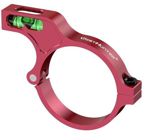 WestHunter Optics Scope Bubble Level for 30mm Tubes - Precision Shooting & Competition | Red