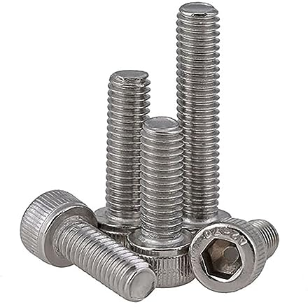 SEIDER Zylinderschrauben mit Innensechskant, Linksgewinde, A2-Edelstahl, M4, M5, M6, M8, M10, M12(M4x10)