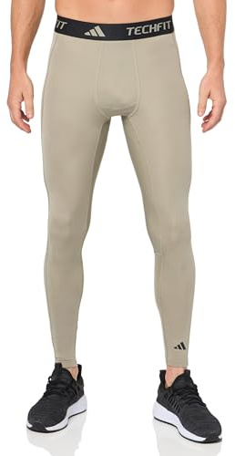 Adidas Men's Techfit Training Long Tights, Silver Pebble, 3X-Large