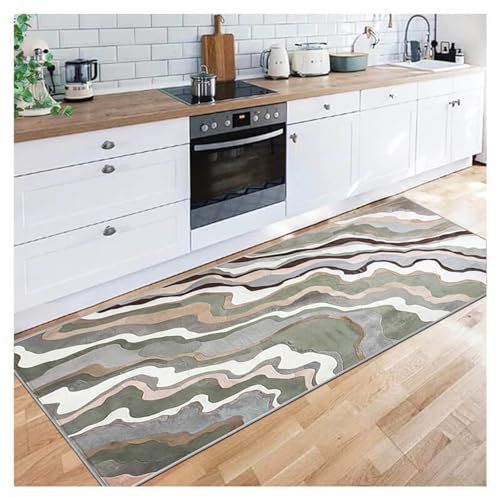 Siunwdiy Alfombras de Pasillo Colorido 4 Metros,Alfombra Cocina Microfibra Antideslizante Suave,Felpudos Entrada Casa para Pasillo, Cocina, Dormitorio, baño, Entrada,100X400CM