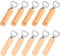 Bottle Openers (10PCS), Wooden Handle Stainless Bottle Opener Add with Hole Handle Stainless Corkscrew Bottle Opener Portable Durable Natural