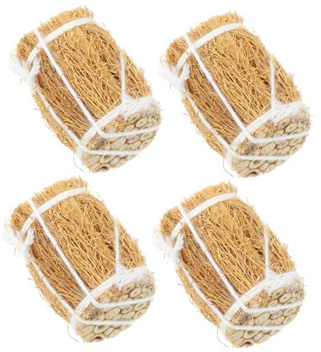 Toyvian 4stücke Miniatur Heuballen Realistische Dekoration Für Puppenhäuser Und Mini-gärten Für Kreative Rollenspiele Und -projekte Handgefertigte Modelle