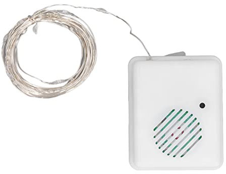 JTLB Guirnalda de luces decorativas de Navidad con música, adecuada para decoración de patio, jardín, interior/exterior, perfecta para fiestas en el árbol de Navidad (luz cálida de 3000 K)