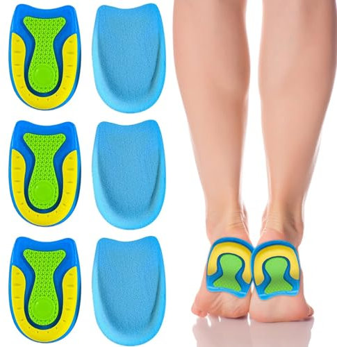 ZYKORT 3 Paia Solette Per Tallone, Taglia L Cuscinetti in Gel in Silicone, Solette per Tallone Scarpe per Uomo, Tendine D'Achille Plantari per Tallonite per Plantar Fasciite e Dolori di Achille