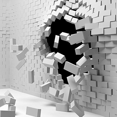 Fototapete 3D Effekt Weißer Ziegelstein Wandtapete Moderne Wanddeko Design Wand Dekoration Wohnzimmer Schlafzimmer 200cm×140cm(Breite x Höhe)