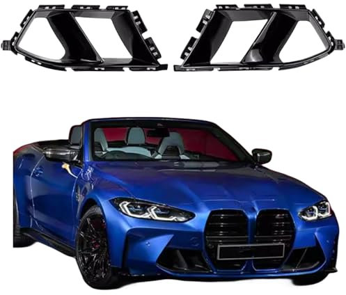 Frontstoßstange Seitennebelscheinwerfer Kühlergrill Abdeckung für BMW G80 M3 G82 G83 M4 2021-2024 Schwarz