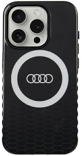 Audi IML Big Logo Case Hülle für iPhone 15 Pro 6.1 Schwarz hardcase AU-IMLMIP15P-Q5/D2-BK
