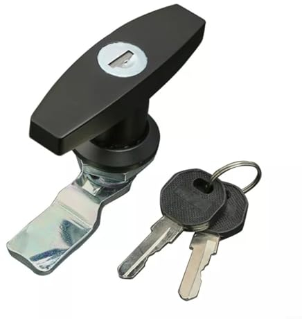 Sileduove serrure en T, design inoxydable, antivol, résistant aux intempéries, robuste, noir, clavier à boutons, serrure, armoires, armoires électriques, remorques, camping-cars, boîtes à outils,