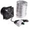 HEIBTENY Smoke absorber, flue fan, pipe duct, exhaust fan, USB, adjustable speed pipe fan (only fan)