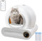 XQDKoon Self Cleaning Litter Box for Multiple Cats with Odor Control, Safety Protection, APP Control, Odor Removal, 65L +9L Litter Robot with 2 Roll Garbage Bags (A)