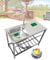 Fregadero Jardin Exterior Fregaderos De Cocina Fregadero Comercial de Acero Inoxidable con Grifo Y Estantes De Almacenamiento Fregaderos Industriales para Restaurante Bar Garaje(75x40xH75cm)