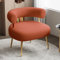 VANTEN Teddy-Sessel, Kommodensessel, Komfortsessel für Wohnzimmerschaukelstuhl, Hocker für Kommode oder Ruheplatz, gepolsterter Schlafzimmersessel (Orange)
