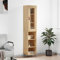 UJCHVHN Schränke & Aufbewahrung Highboard Sonoma Eiche 34,5x34x180 cm Holzwerkstoff Buffets & Sideboards