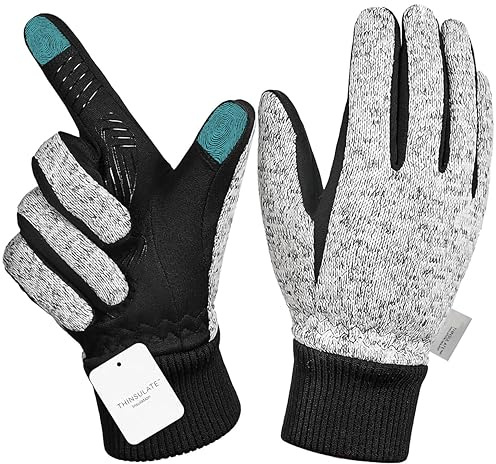 Nesirooh Winterhandschuhe Herren Damen, 3M Thinsulate Winddicht Warme rutschfest Touchscreen FahrradHandschuhe für Radfahren Laufen Wandern Fahren Skifahren