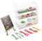 ifundom Simulationskuchenspielzeug Miniatur-kuchentheke Miniatur-kuchenschrank Küchenzubehör Für Puppenstuben Mini-backschrank Miniatur-essensstand Miniatur-bäckerei-Fall Miniküche Plastik