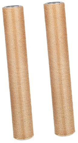 Milisten 2 Pièces Griffoir pour Chat Sisal Poteaux À Gratter De Rechange 6 X 40 Cm Vis De Remplacement Universelle pour Arbre À Chat D’Intérieur Poste À Gratter Vertical pour Chats