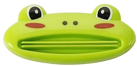 Spremiagrumi a forma di animale per dentifricio, con clip per dentifricio e dentifricio, dispenser (verde, taglia unica)
