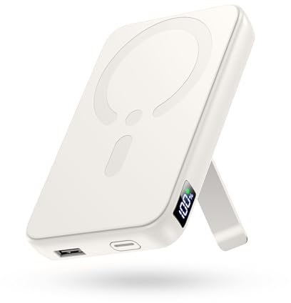 Power Bank 12000mAh, Magnético Bateria Externa - Beige