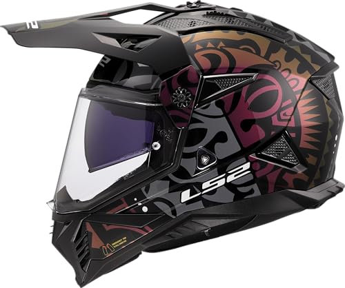 LS2, Casque Moto Cross PIONEER II RANGI Gloss Black, XS