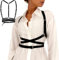 VKFOFEG Se Unterwäsc, Harness Damen Leder Verstellbare Harness Gürtel für Frauen Gothic Körper Harness Damen Oberkörper Leder Harness für Frauen Sexy Outfit für Damen Party Bondage Geschirre