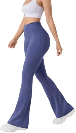 SMILODOX Schlaghose Leggings Damen Loreen, Flared Seamless Sportleggings, Slim Fit Booty Yogahose, Sporthose Blickdicht, Elastische Fitnessleggings für Workout, Gym, Yoga & Alltag