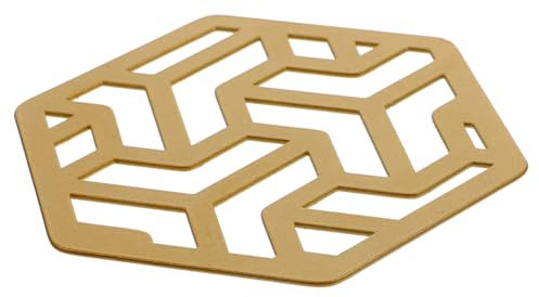 GRADENEVE Hitzebeständige Tischsets Aus Metall Sechseckige Tischsets Esstisch-zubehör Im Europäischen Stil