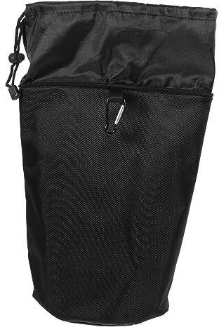 HOOTNEE Clothespin Storage Bag Hanging Drawstring Organizer for Laundry Kitchen Versatile Clothes Peg Bag Black