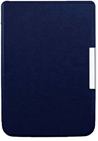 AKLiSa Étui pour liseuse Pocketbook Color, Touch Lux 5, Basic Lux 4, tablette ultra fine en cuir rigide (bleu)