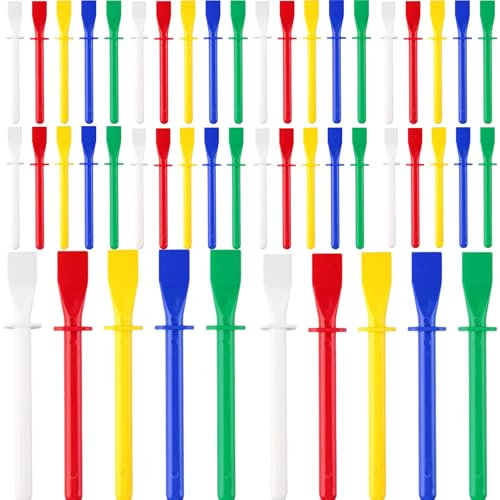 50Pcs Glue Spreade Set, Suitable for Spreading Glue or Paint Designs (Red, Yellow, Blue, Green, White)