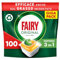 Fairy Original Todo En Uno Cápsulas De Lavavajillas Limón, 100 Cápsulas