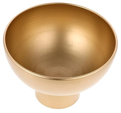 CLISPEED Metal Flower Vase Gold Small Metal Planter Bowl-shaped Iron Decorative Vase for Orchid Planting Indoor Home Centerpiece Garden Decor