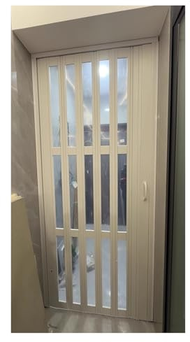 Porte coulissante intérieure rétractable double porte coulissante en accordéon pour cuisine/salle de bain PVC sur mesure