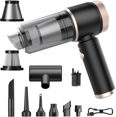 Handheld Vacuum Cleaner Cordless, Car Vacuum Cleaner Cordless Powerful, 25000PA Suction, Cordless Hoover for Car Lightweight & Rechargeable,Portable Mini Hoover for Car, Home, Pet Hair Removal