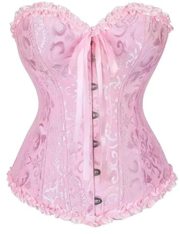 Shyllin Corset Femme, Broderie Bustier Classique, Sexy Steampunk Gothique Bustier Top Noir