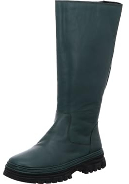 Gemini Damen Stiefel Plateau Langschaft aus Leder mit losen Einlagen 390005-02, Größe:40 EU, Farbe:Grün