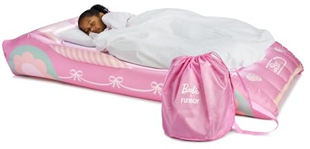 FUNBOY Barbie Kids Sleepover Reisebett & Luftmatratze Perfekt für Übernachtungen Inklusive Tragetasche Twin