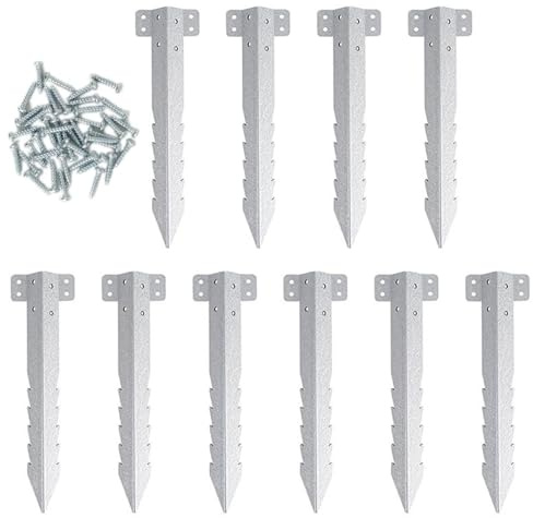 Raised Bed Corner Connectors - Pack of 10 Threshold Brackets, Robust Metal Stake for Retaining Walls Urban Horticulture