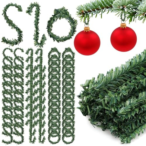 Ganchos Adornos de Navidad,50 PCS Ganchos de Árbol de Navidad, Ganchos para Bolas de Navidad,Ganchos Bolas Navidad, para Colgar Decoración de Árbol de Navidad, Ganchos Adornos, Kugelaufhänge