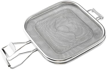 GRIRIW Pinza da Cucina in Acciaio Inossidabile Rete per Cottura Arrosto e Bordo Arrotondato, per Tostare Pane e Verdure Asciutte