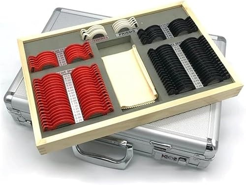 Optical Trial Lens Set for Vision Testing, Detects Hyperopia, Myopia, Astigmatism, Strabismus, and Color Blindness