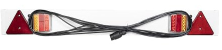 Auto Choice LED Trailer Light Board 12V with 10m Cable – E-Marked Trailer Lighting Board with 7 Pin Plug, Brake Lights, Indicators, Number Plate Light & Reflectors, 1.2m Trailer Board