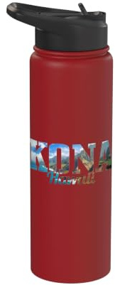 Kona Hawaii Surfer Gift Souvenir Stainless Steel Insulated Water Bottle