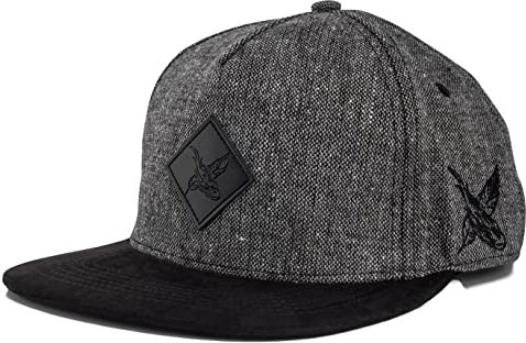 Blackskies® Bliss Vol. II Snapback Cap Unisex Baseball Mütze Kappe Schwarz Grau Wildleder Suede