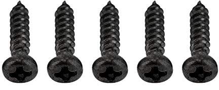 50pcs Screws for Guitar,Chrome Mounting Screws for Guitar Machine Heads Tuning Pegs Tuners(Black)